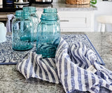 Smooth Linen Napkins - Amalfi Stripe Napkins Set of 4