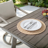 Amalfi Backyard Rectangular Dining Table With 6 Swivel Chairs