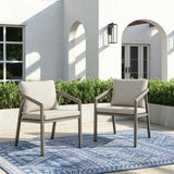 Amalfi Wraparound Aluminum Patio Dining Chair Set