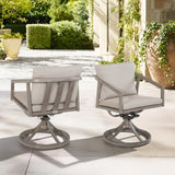 Amalfi 360° Swivel Rocking Aluminum Patio Dining Chair Set of 2