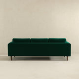 Amber Mid-Century Modern Dark Green Luxury Velvet Sofa