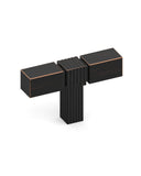 DESIGN3909 Matte Black Cabinet Knobs – Square Bar Hardware for Drawers, Cupboards & Closets