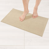 American Soft Linen 100% Cotton Bath Mat Rugs, 17x24 inches with Silicone Backing, Soft Absorbent Grip-Enhanced Bath Mats for Bathroom