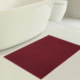 American Soft Linen 100% Cotton Bath Mat Rugs, 17x24 inches with Silicone Backing, Soft Absorbent Grip-Enhanced Bath Mats for Bathroom