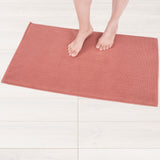 American Soft Linen 100% Cotton Bath Mat Rugs, 17x24 inches with Silicone Backing, Soft Absorbent Grip-Enhanced Bath Mats for Bathroom