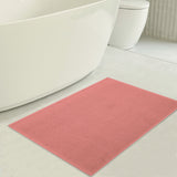 American Soft Linen 100% Cotton Bath Mat Rugs, 17x24 inches with Silicone Backing, Soft Absorbent Grip-Enhanced Bath Mats for Bathroom