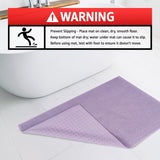 American Soft Linen 100% Cotton Bath Mat Rugs, 17x24 inches with Silicone Backing, Soft Absorbent Grip-Enhanced Bath Mats for Bathroom