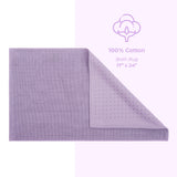American Soft Linen 100% Cotton Bath Mat Rugs, 17x24 inches with Silicone Backing, Soft Absorbent Grip-Enhanced Bath Mats for Bathroom