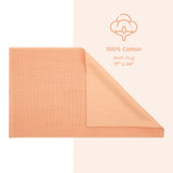 American Soft Linen 100% Cotton Bath Mat Rugs, 17x24 inches with Silicone Backing, Soft Absorbent Grip-Enhanced Bath Mats for Bathroom
