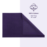 American Soft Linen 100% Cotton Bath Mat Rugs, 17x24 inches with Silicone Backing, Soft Absorbent Grip-Enhanced Bath Mats for Bathroom