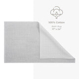 American Soft Linen 100% Cotton Bath Mat Rugs, 17x24 inches with Silicone Backing, Soft Absorbent Grip-Enhanced Bath Mats for Bathroom