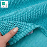 American Soft Linen 100% Cotton Bath Mat Rugs, 17x24 inches Slip Resistant Bottom Base Bath Mats for Bathroom