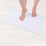 American Soft Linen 100% Cotton Bath Mat Rugs, 17x24 inches with Silicone Backing, Soft Absorbent Grip-Enhanced Bath Mats for Bathroom