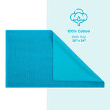American Soft Linen 100% Cotton Bath Mat Rugs, 20x34 inches with Silicone Backing, Soft Absorbent Grip-Enhanced Bath Mats for Bathroom
