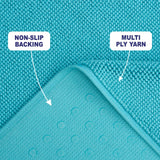 American Soft Linen 100% Cotton Bath Mat Rugs, 20x34 inches Slip Resistant Bottom Base Bath Mats for Bathroom