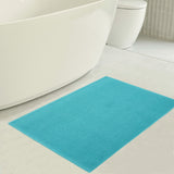 American Soft Linen 100% Cotton Bath Mat Rugs, 20x34 inches with Silicone Backing, Soft Absorbent Grip-Enhanced Bath Mats for Bathroom