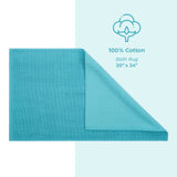 American Soft Linen 100% Cotton Bath Mat Rugs, 20x34 inches with Silicone Backing, Soft Absorbent Grip-Enhanced Bath Mats for Bathroom