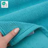 American Soft Linen 100% Cotton Bath Mat Rugs, 20x34 inches with Silicone Backing, Soft Absorbent Grip-Enhanced Bath Mats for Bathroom