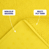 American Soft Linen 100% Cotton Bath Mat Rugs, 20x34 inches with Silicone Backing, Soft Absorbent Grip-Enhanced Bath Mats for Bathroom