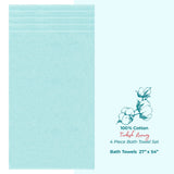American Soft Linen 100% Cotton Turkish Towels for Bathroom, 4 Pack Bath Towel Set, Super Soft, Extra Large Bath Towels
