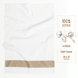 American Soft Linen 4 Packed Dish Towels, 100% Cotton Dish Cloths for Kitchen (BEST PRICE💖 )
