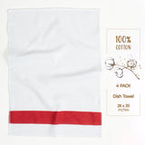 American Soft Linen 4 Packed Dish Towels, 100% Cotton Dish Cloths for Kitchen (BEST PRICE💖 )