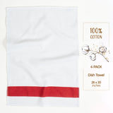 American Soft Linen 4 Packed Dish Towels, 100% Cotton Dish Cloths for Kitchen (BEST PRICE💖 )