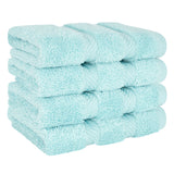 4 Piece 100% Cotton Softness, Elegance, Comfort Washcloth Turkish Towel Set