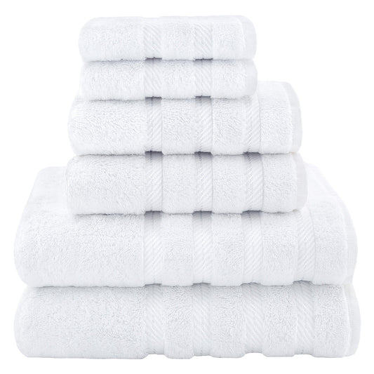 Turkish Cotton Towel Set 6 Piece Soft Luxury Bath