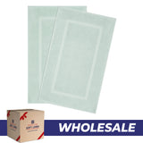 American Soft Linen Bekos 100% Cotton Bath Mat Set, 2 Piece 20x34 inches Wholesale Bath Rugs for Bathroom
