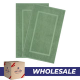 American Soft Linen Bekos 100% Cotton Bath Mat Set, 2 Piece 20x34 inches Wholesale Bath Rugs for Bathroom