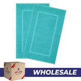 American Soft Linen Bekos 100% Cotton Bath Mat Set, 2 Piece 20x34 inches Wholesale Bath Rugs for Bathroom