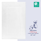 American Soft Linen Bekos 100% Cotton Bath Mat Set, 2 Piece 20x34 inches Wholesale Bath Rugs for Bathroom