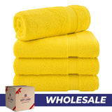 American Soft Linen Bekos 100% Cotton Turkish 4-Piece Bath Towel Sets, Wholesale Luxury Bath Towels