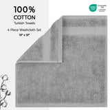 American Soft Linen Bekos 100% Cotton Turkish 4-Piece Washcloth Towel Sets, Wholesale Luxury Towels