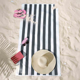 American Soft Linen, Premium Cotton 4 Pack Beach Towels, 30" x 60" Cabana Striped Pool Towels
