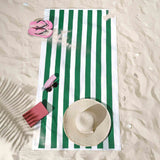 American Soft Linen, Premium Cotton 4 Pack Beach Towels, 30" x 60" Cabana Striped Pool Towels