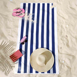 American Soft Linen, Premium Cotton 4 Pack Beach Towels, 30" x 60" Cabana Striped Pool Towels