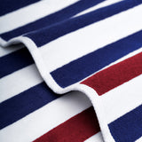 American Soft Linen, Premium Cotton 4 Pack Beach Towels, 30" x 60" Cabana Striped Pool Towels
