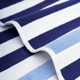 American Soft Linen, Premium Cotton 4 Pack Beach Towels, 30" x 60" Cabana Striped Pool Towels