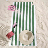 American Soft Linen, Premium Cotton 4 Pack Beach Towels, 30" x 60" Cabana Striped Pool Towels