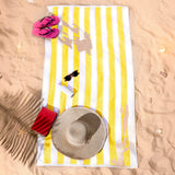 American Soft Linen, Premium Cotton 4 Pack Beach Towels, 30" x 60" Cabana Striped Pool Towels