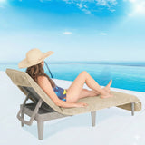 American Soft Linen Chaise Lounge Covers with Pocket, Premium Cotton, 86x32 Inches