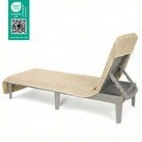 American Soft Linen Chaise Lounge Covers with Pocket, Premium Cotton, 86x32 Inches