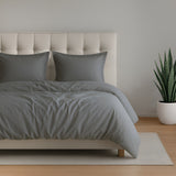 American Soft Linen Luxury 100% Cotton Sateen Weave Duvet Cover Set, 1 Duvet Cover and 2 Pillow Shams, Machine Washable 3 Piece Bedding Sets