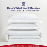 American Soft Linen Luxury 100% Cotton Sateen Weave Duvet Cover Set, 1 Duvet Cover and 2 Pillow Shams, Machine Washable 3 Piece Bedding Sets