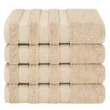 Salem 4 Piece 100% Cotton Luxury Turkish Bath Towel Sets