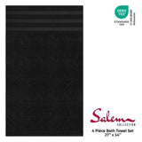 Salem 4 Piece 100% Cotton Luxury Turkish Bath Towel Sets