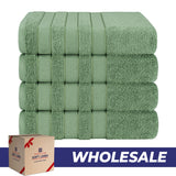Salem 4 Piece 100% Cotton Luxury Turkish Bath Towel Sets - Wholesale bath towels