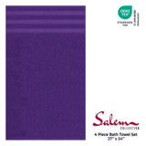 Salem 4 Piece 100% Cotton Luxury Turkish Bath Towel Sets - Wholesale bath towels